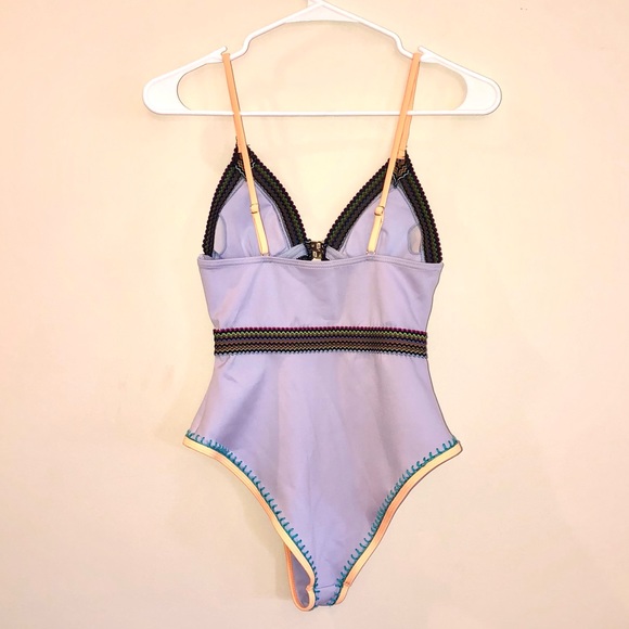 ASOS River Island Lilac Stitch Detail Swimsuit - Picture 10 of 12